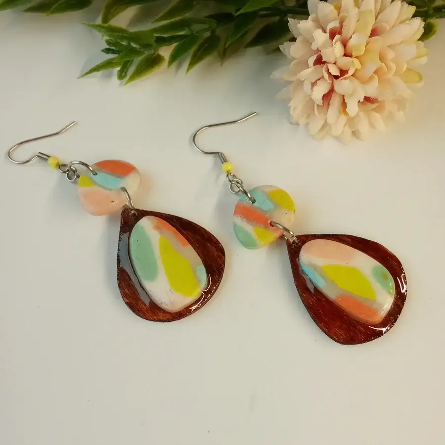 Drvene i boho nausnice - UnikatLaRosa